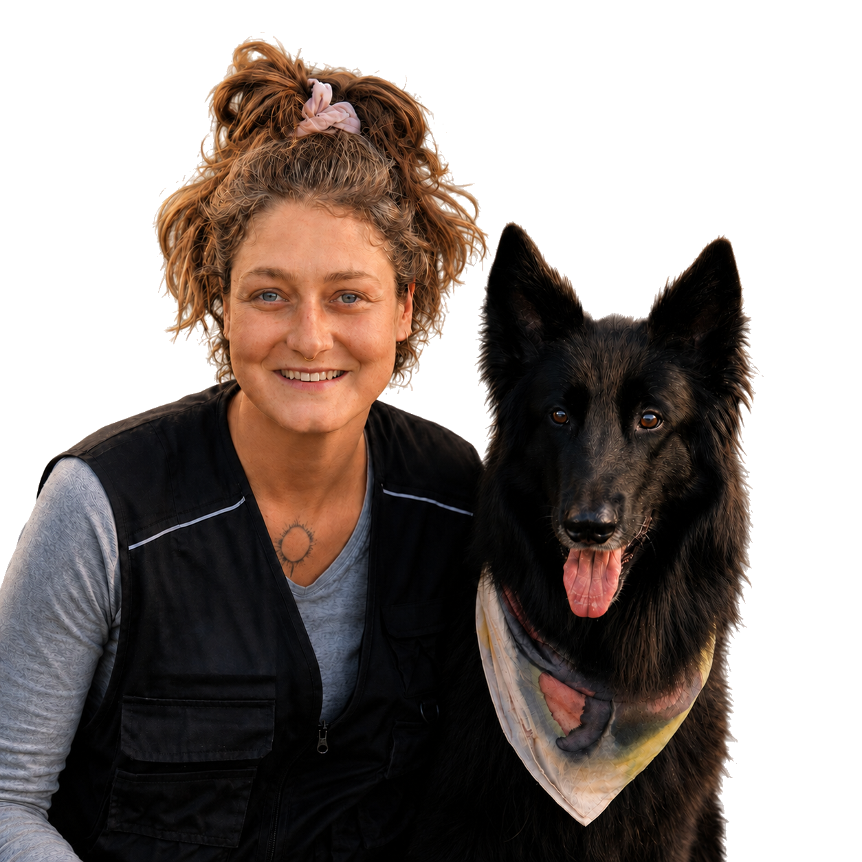 Deborah Hurni mit Therapiehund Pata